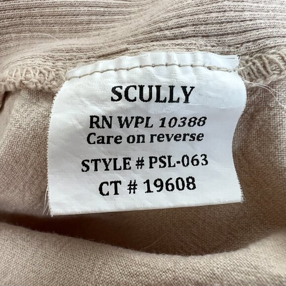 Scully Womens Beige Western Rodeo Fitted Long Sleeve Shirt Embroidered Size M - Picture 11 of 13